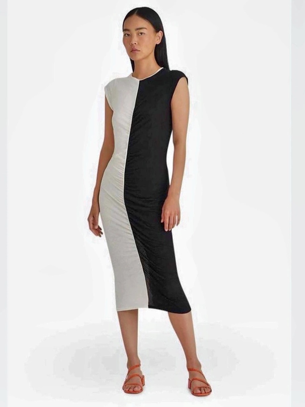 paloma-wool Domino Dress Color Block Midi Dress Size Small